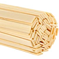 Pllieay 100 palillos de bambú natural para manualidades (40x0.9x0.2cm)